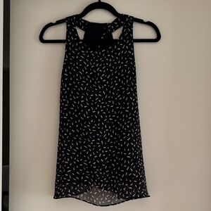 Banana Republic Black and White Patterned Tank Top